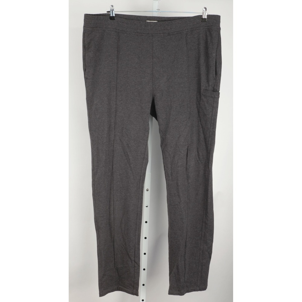 32 Bar Blue Knit Jogger Pants Mens XXL Charcoal Gray Stretch Cotton Seam Detail